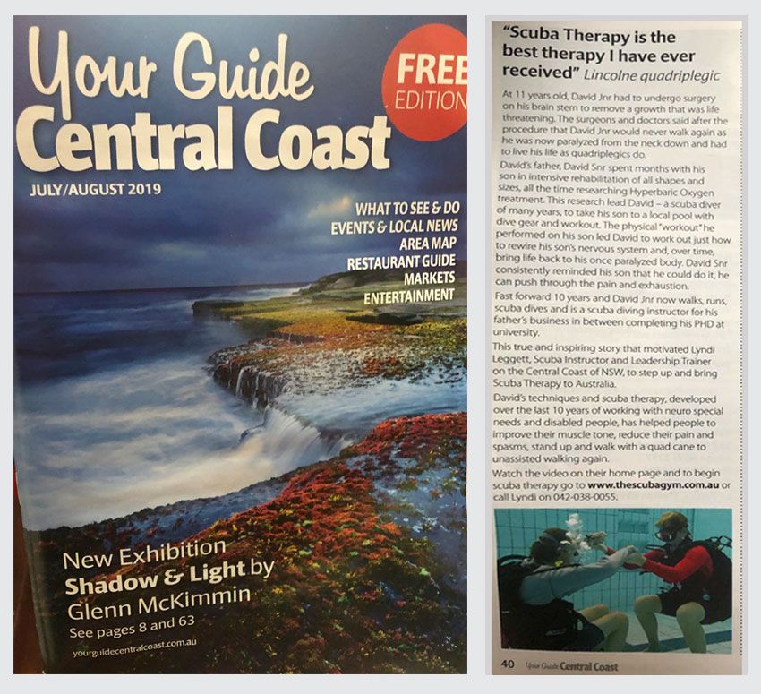 The Scuba Gym featured at Your Guide Central Coast magazine